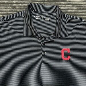 Antigua MLB Cleveland Indians Guardians Short Sleeve Polo Shirt Men’s L